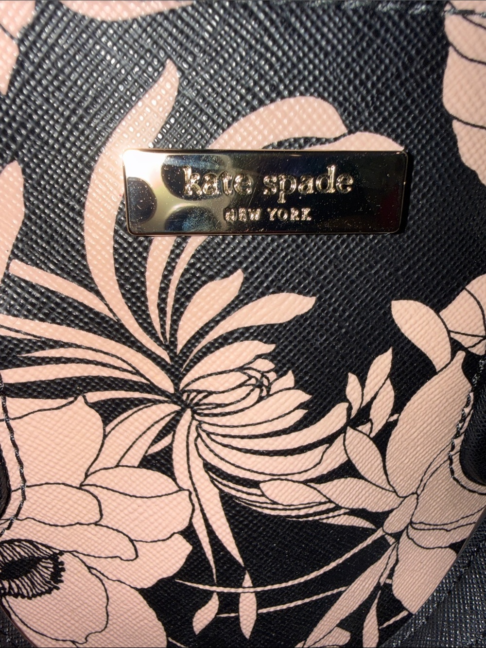 kate spade Black & Blush Floral Dome Satchel with Wallet Set - Picture 8 of 9